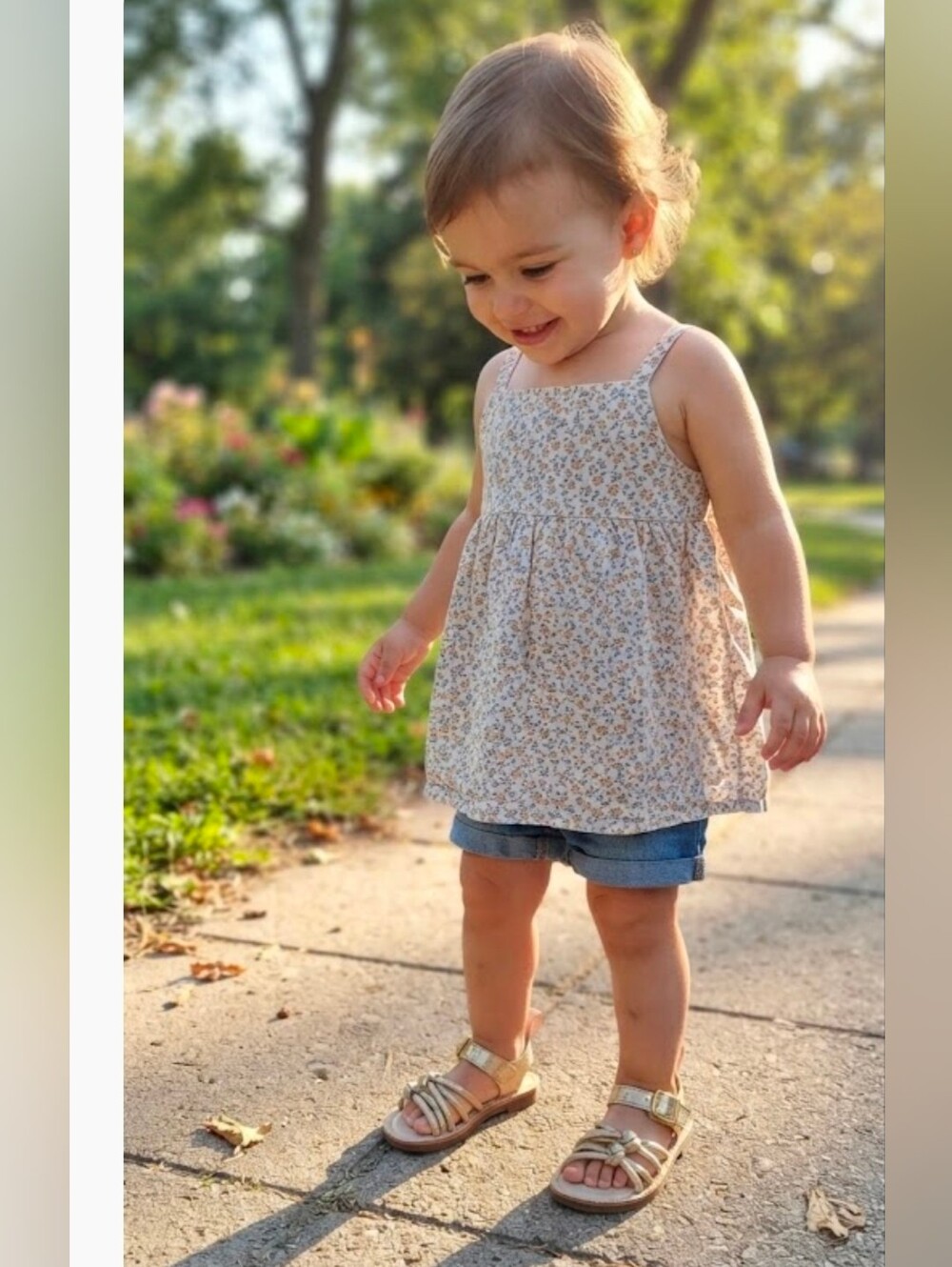 OshKosh B'Gosh Gold Metallic Knotted Strappy Sandals Size 6 Toddler
